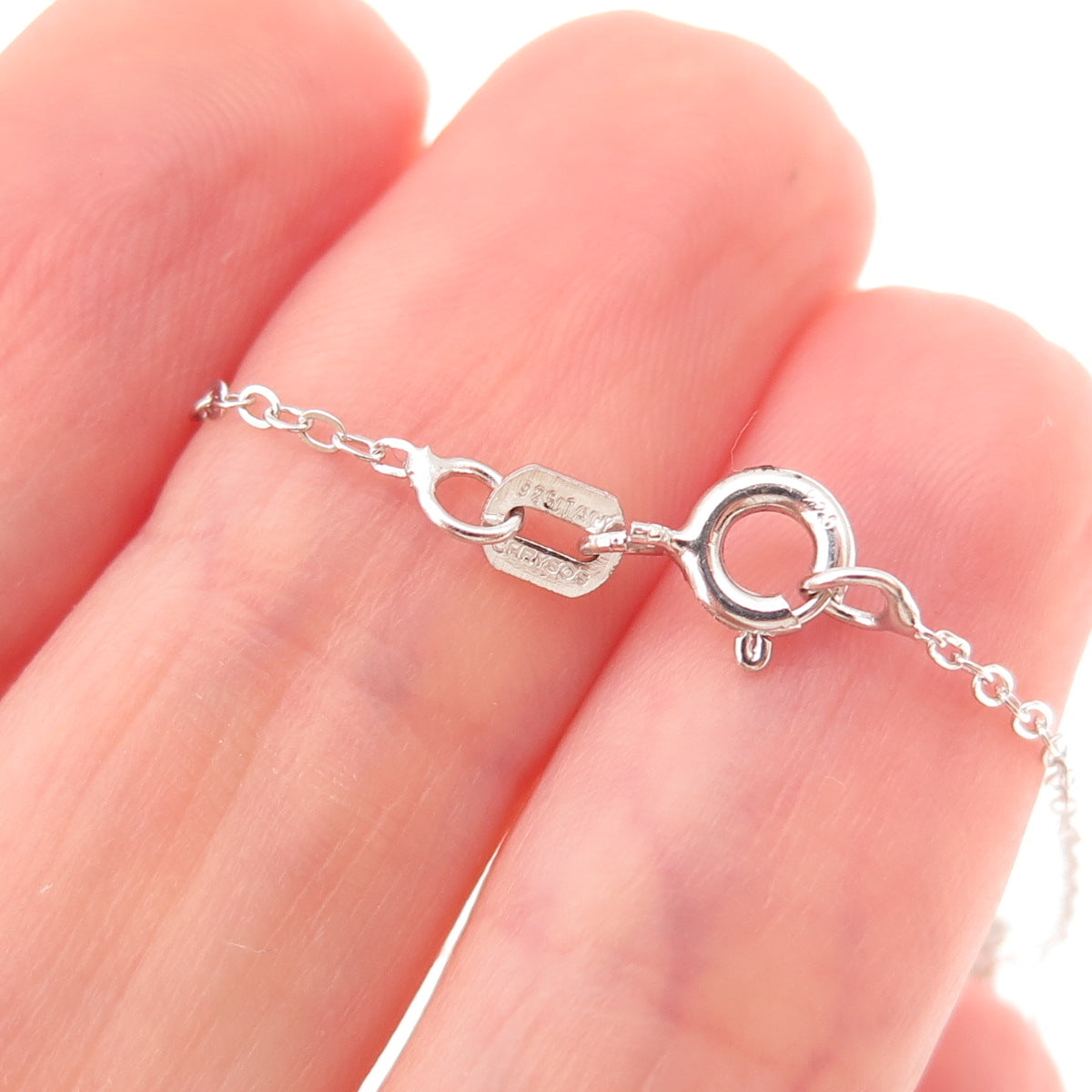 Chuck Clemency 925 Sterling Silver Real Tanzanite Cable Chain Necklace 20"