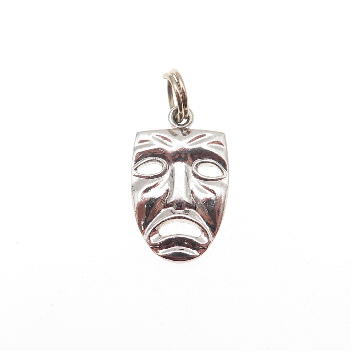 Griffith & Sons 925 Sterling Silver Vintage Tragedy Mask Mini Charm Pendant