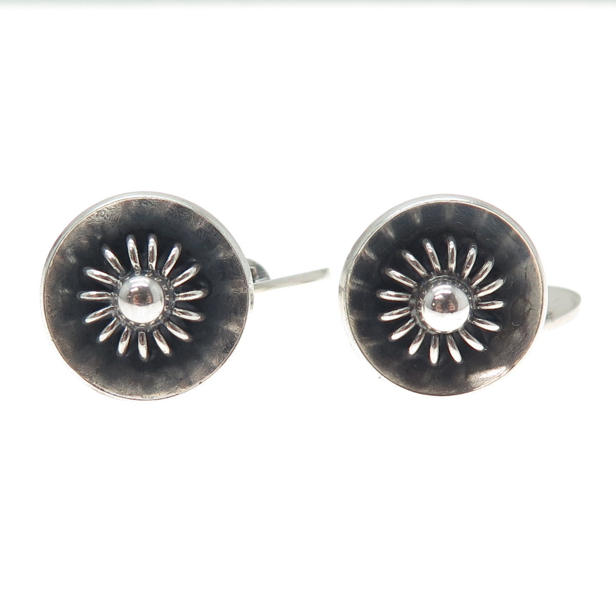 WILLY JACOB KROGMAR 830S Silver Vintage Denmark Cannetille Oxidized Cufflinks
