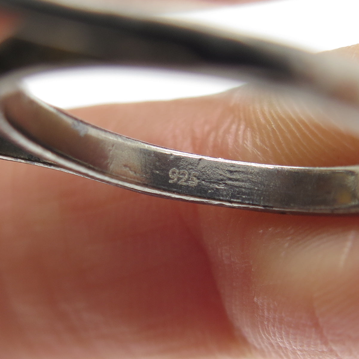 925 Sterling Silver Black Rhodium Real Diamond & Opal Cluster Ring Size 6.75