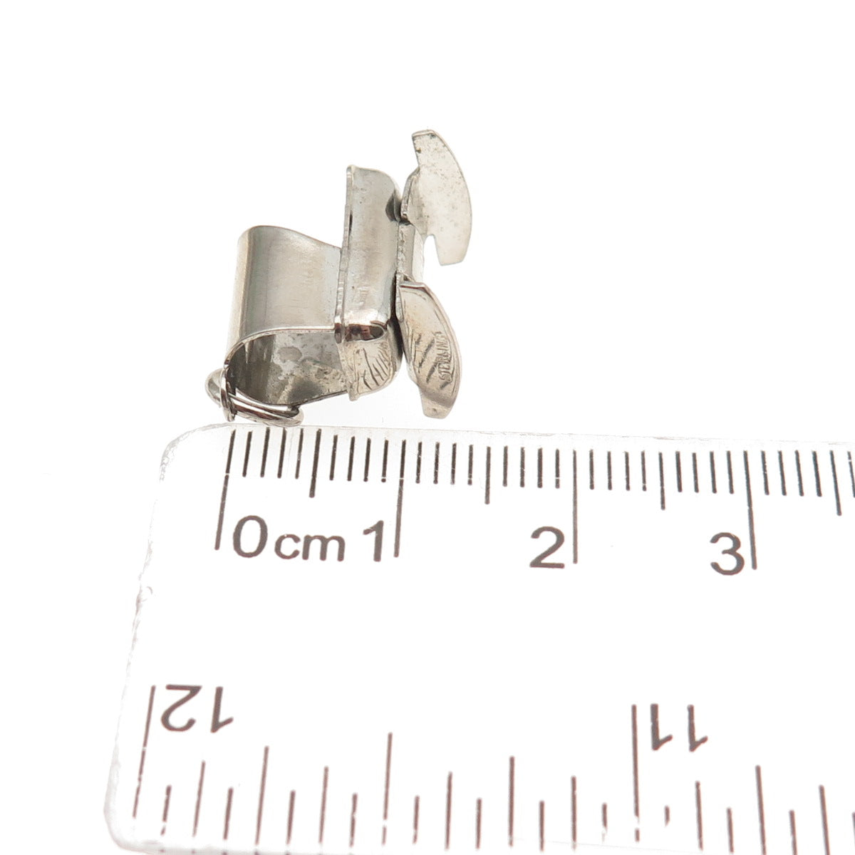 925 Sterling Silver Antique Art Deco Rocking Baby Bassinet 3D Mini Charm Pendant
