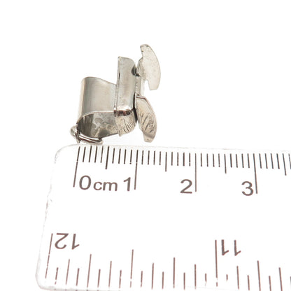 925 Sterling Silver Antique Art Deco Rocking Baby Bassinet 3D Mini Charm Pendant