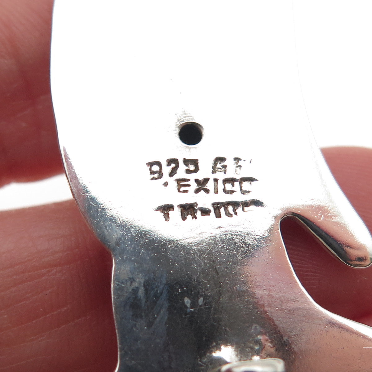 925 Sterling Silver Vintage Mexico Modernist Cat Pin Brooch