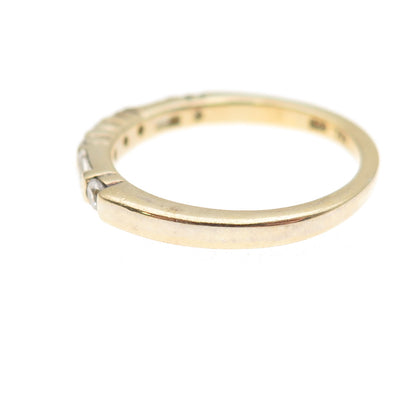 925 Sterling Gold Plated Round & Tapered Baguette-Cut C Z Engagement Ring Size 6
