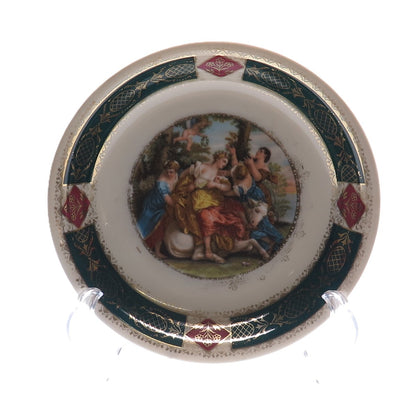 MORITZ ZDEKAUER Altrohlau Antique Garden Hand Painted Porcelain Cabinet Plate