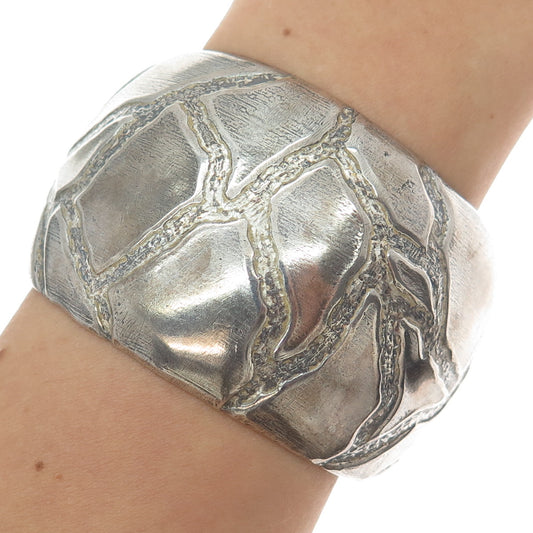 ESPERANZA 925 Sterling Silver Vintage Mexico Modernist Adjustable Bracelet 7"