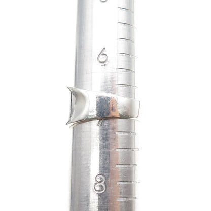 925 Sterling Silver Vintage Modernist Ring Size 7