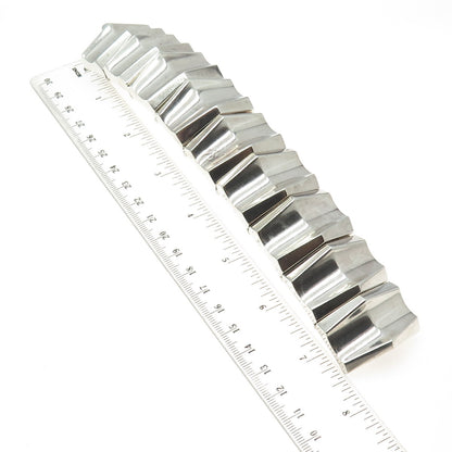 GARCIA HNOS Sterling Silver Vintage Mexico Modernist Solid 115.2g Bracelet 7.75"