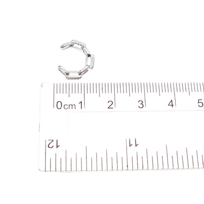 925 Sterling Silver Round-Cut C Z Adjustable Toe Cuff Ring