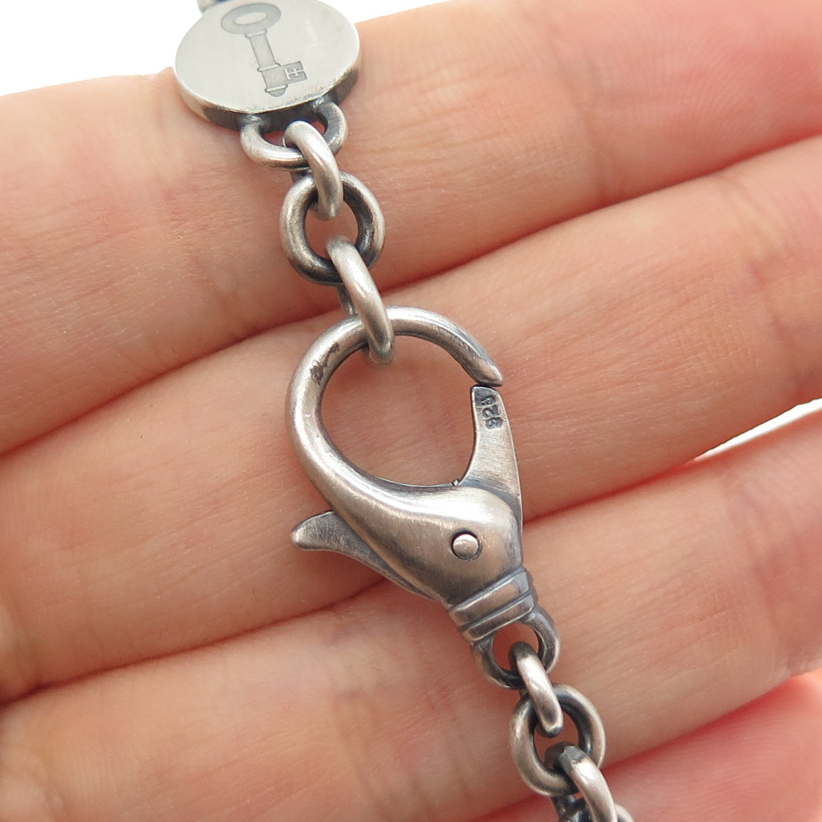Theo Fennell 925 Sterling Silver Vintage London Leo Zodiac Oxidized Bracelet 6"