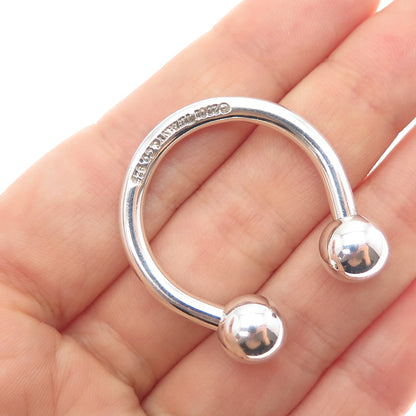 TIFFANY & CO 925 Sterling Silver Vintage 2001 Screw-Off Ball Key Ring