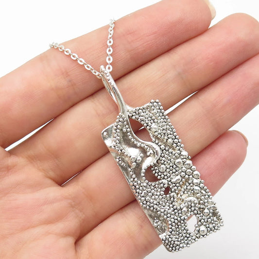 925 Sterling Silver Vintage Ylenja by Glauco Creazioni Rolo Chain Necklace 14"