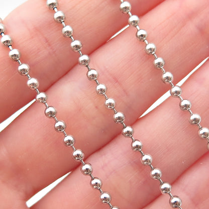 Tiffany & Co. 925 Sterling Silver Vintage Ball Beaded Chain Necklace 36"