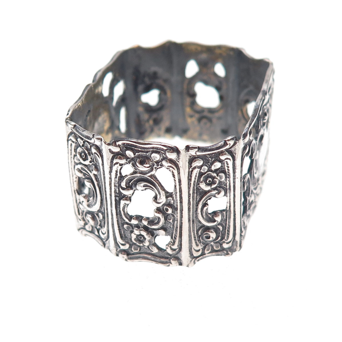 800 Silver Antique Art Deco European Engraved Jutta Napkin Ring Holder