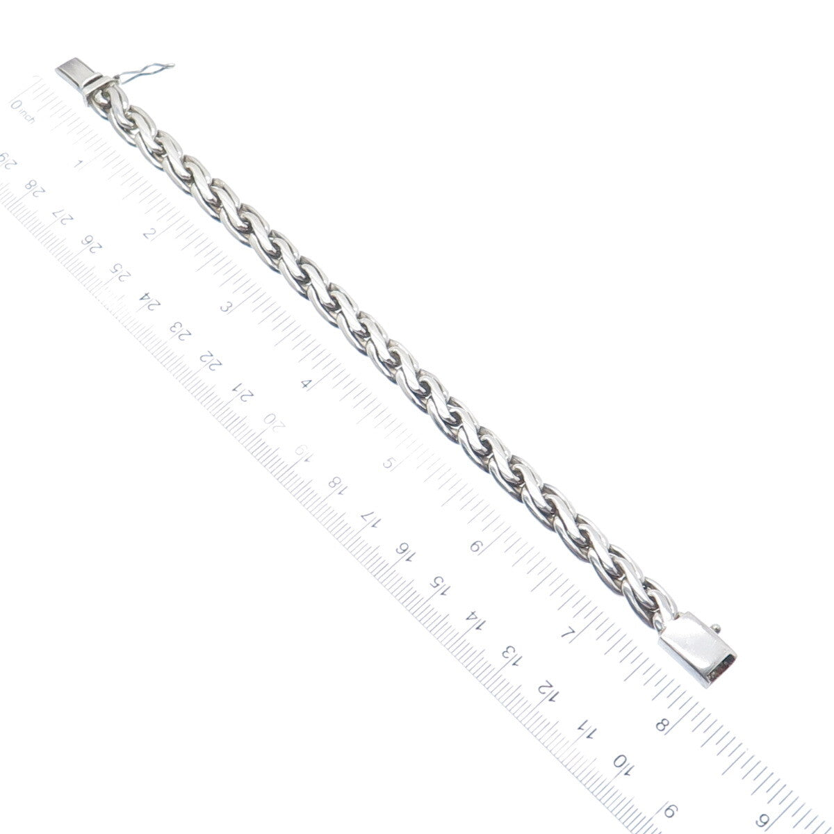 925 Sterling Silver Vintage Braided Link Bracelet 7"