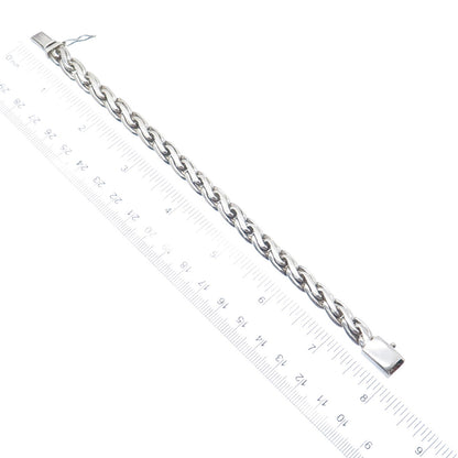 925 Sterling Silver Vintage Braided Link Bracelet 7"