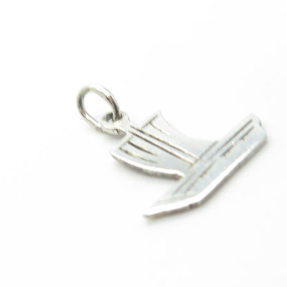 925 Sterling Silver Vintage Sail Boat 3D Charm Pendant