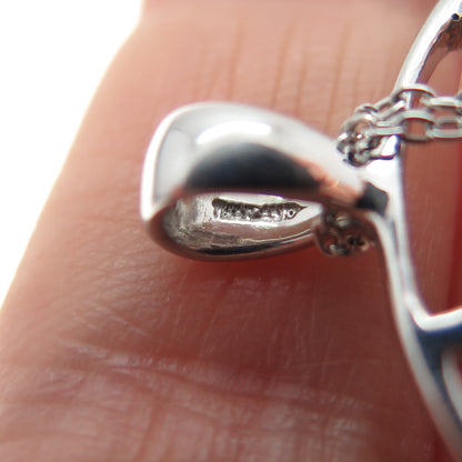 925 Sterling Silver Real Diamond Star Celestial Cable Chain Necklace 16-18"