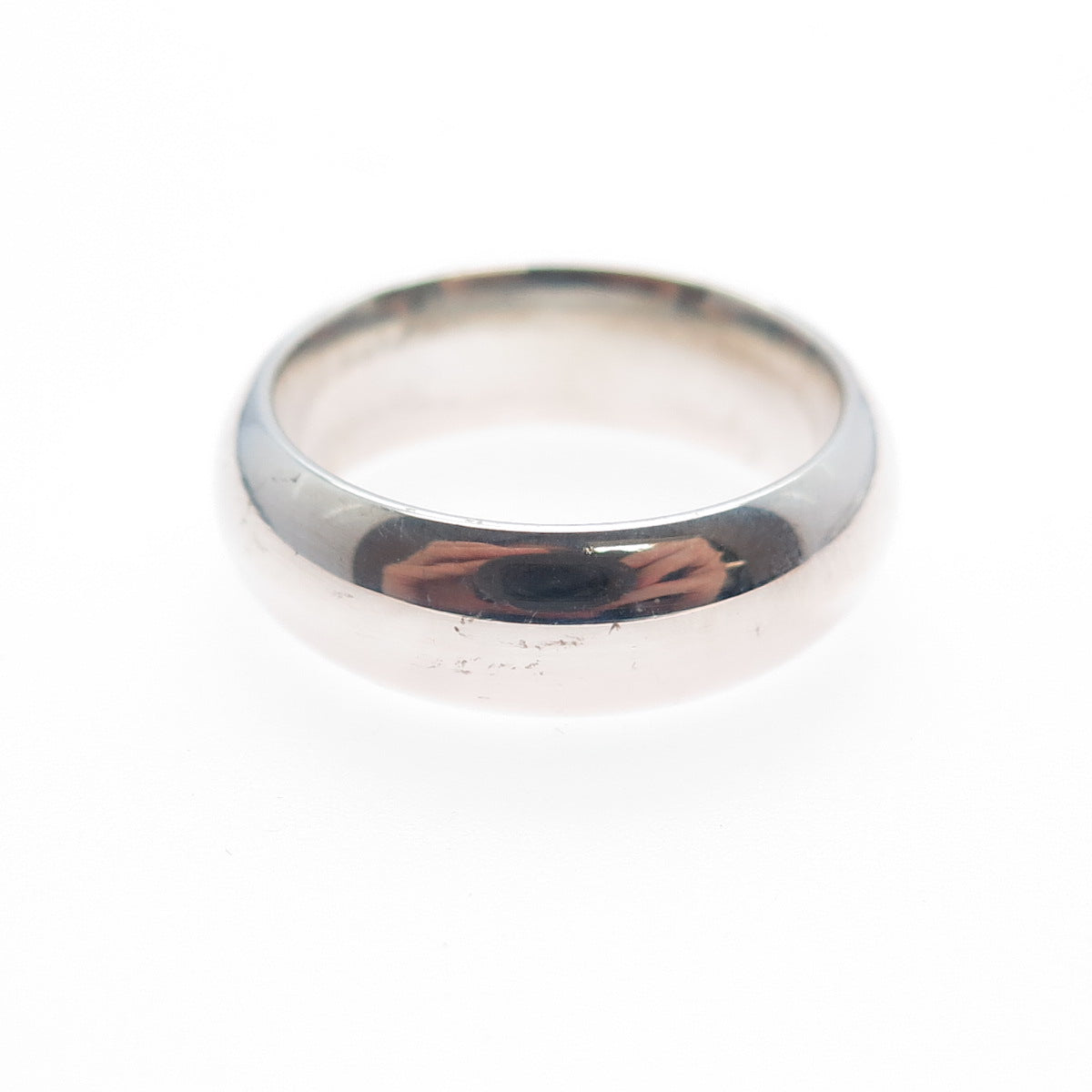 925 Sterling Silver Vintage Classic Wedding Band Ring Size 5.25