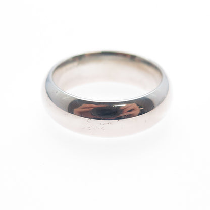 925 Sterling Silver Vintage Classic Wedding Band Ring Size 5.25