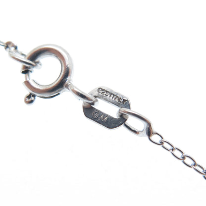 925 Sterling Silver Italy Round-Cut Multi-Color C Z Cable Chain Necklace 18"