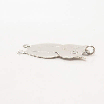 925 Sterling Silver Vintage Wise Owl Pendant