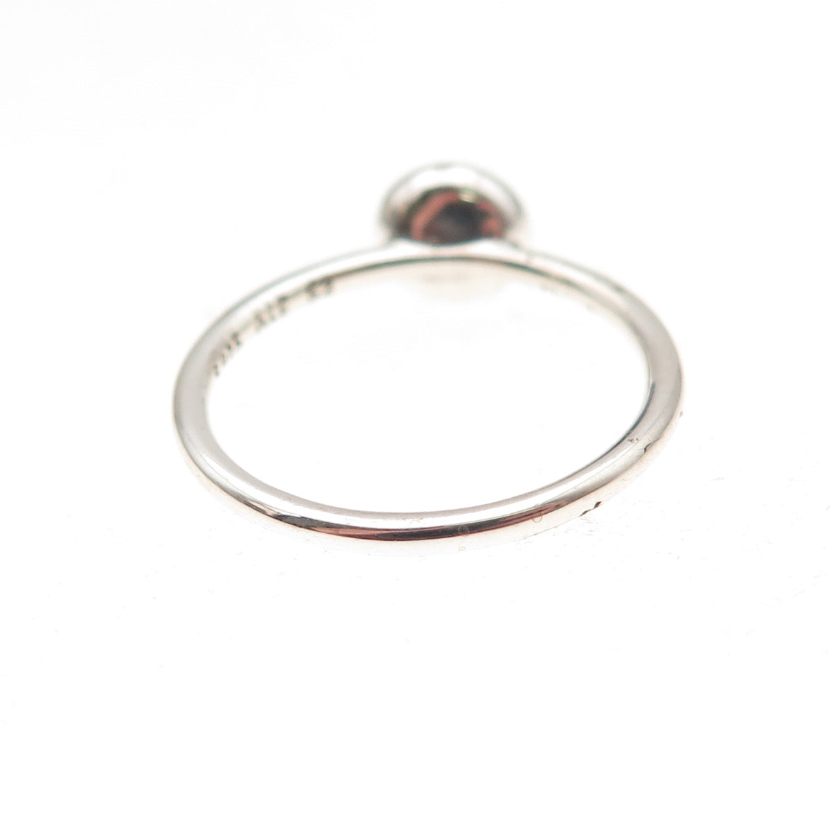 Pandora 925 Sterling Silver Real Gray Moonstone June Birthday Blooms Ring Size 6