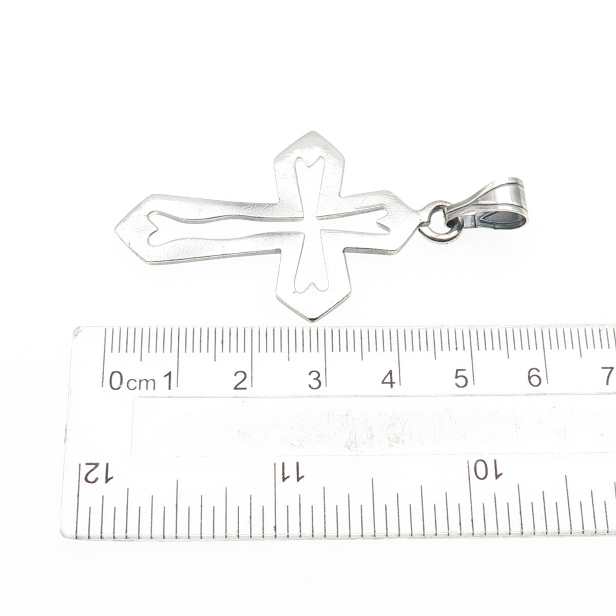 925 Sterling Silver Vintage Cross Oxidized Charm Pendant