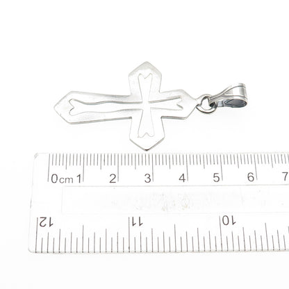925 Sterling Silver Vintage Cross Oxidized Charm Pendant