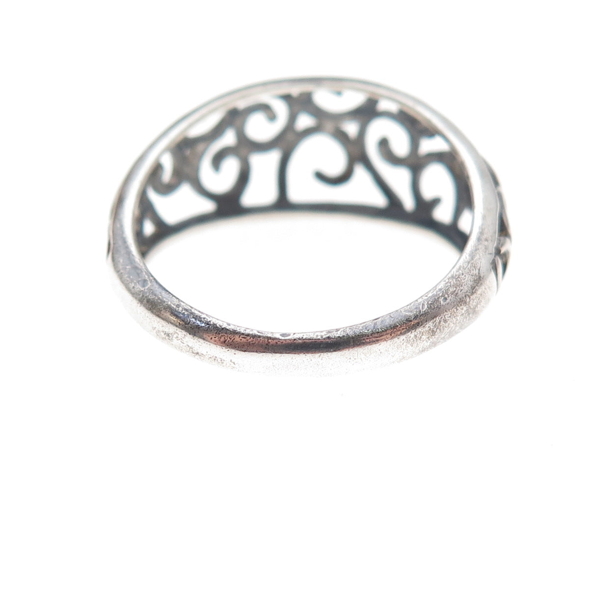 Nevada 925 Sterling Silver Vintage Spiral Oxidized Ring Size 8.25