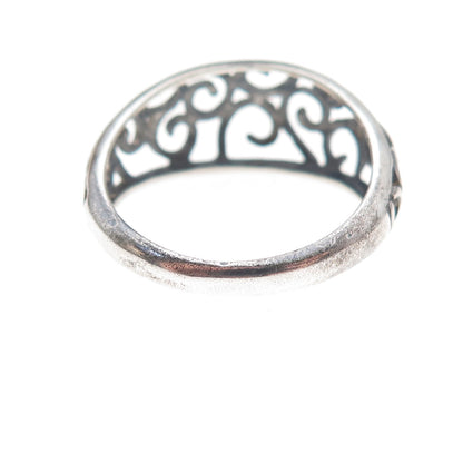Nevada 925 Sterling Silver Vintage Spiral Oxidized Ring Size 8.25