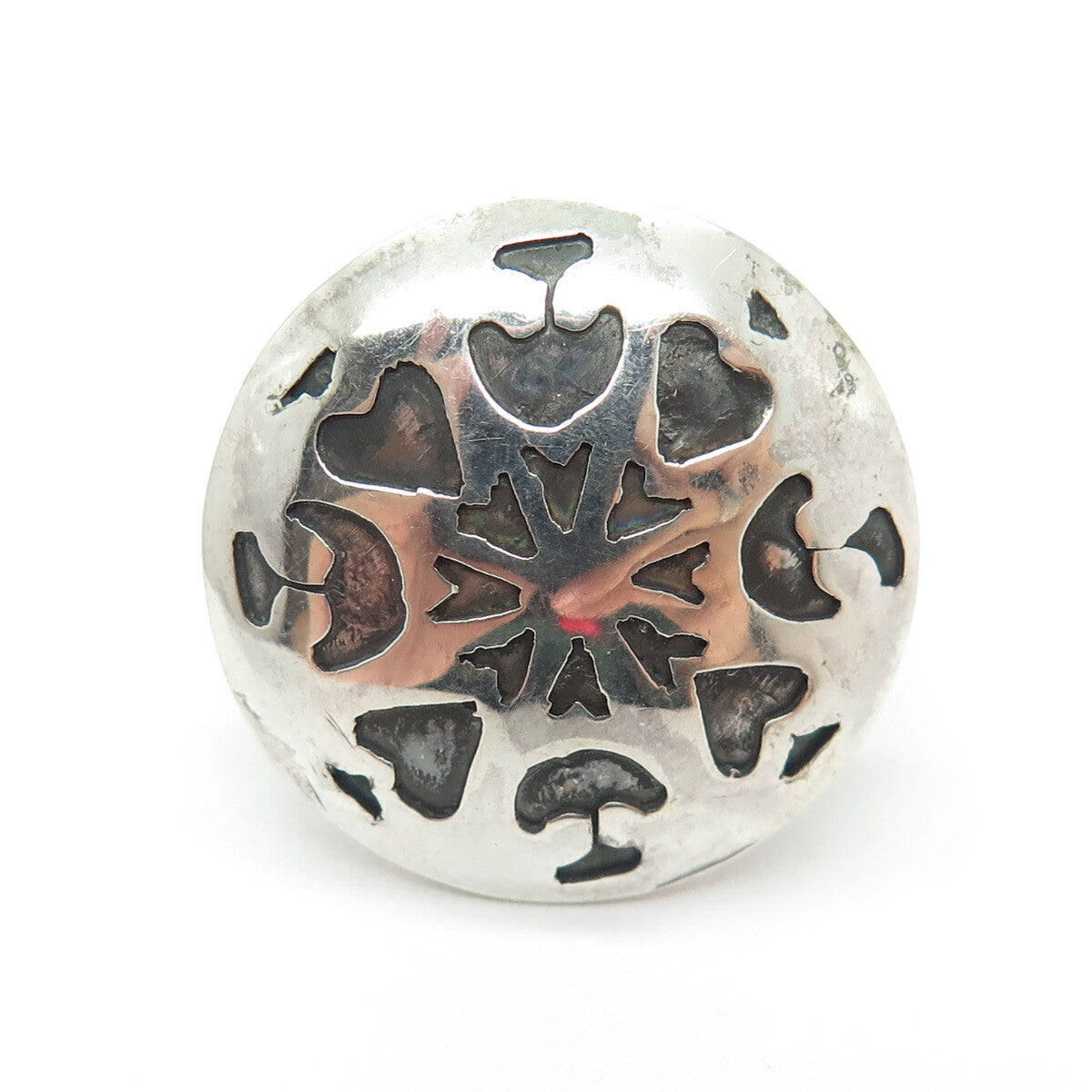 925 Sterling Silver Vintage Spades Playing Cards Symbol Oxidized Ring Size 5