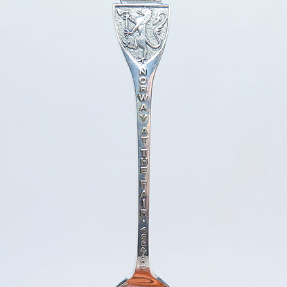 925S Sterling Silver Vintage Norway Th Marthinsen Coat of Arms Spoon