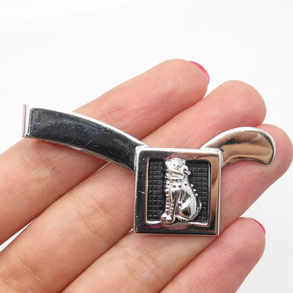 925 Sterling Silver Vintage USA Kreisler Dog Tie Clip