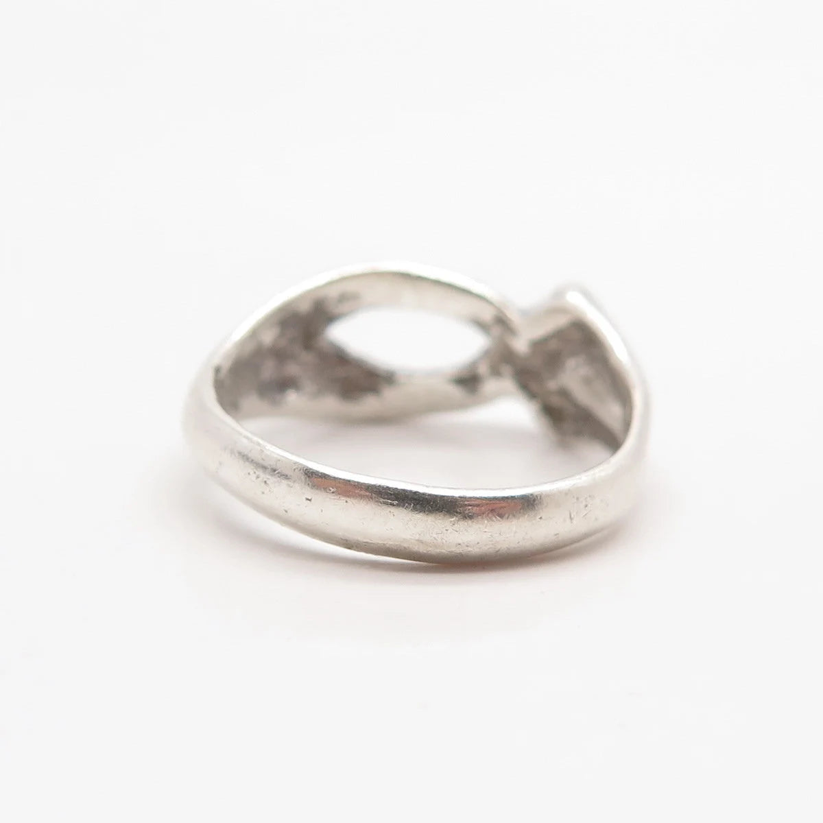 925 Sterling Silver Vintage Ichthys Fish Ring Size 6.5