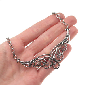 Carolyn Pollack 925 Sterling Silver Vintage Swirl Cable Chain Necklace 20"