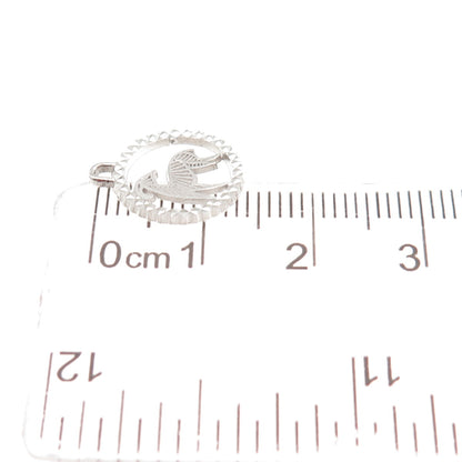 REMBRANDT RJL 925 Sterling Silver Vintage Aries Zodiac Diamond-Cut Mini Pendant