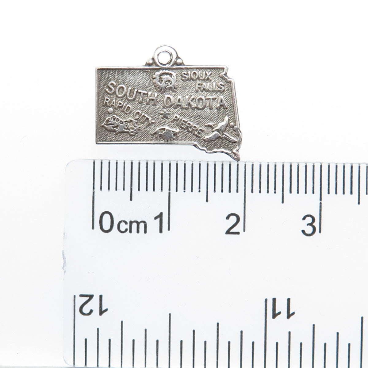MAISELS INDIAN TRADING Sterling Silver Vintage South Dakota Mini Charm Pendant