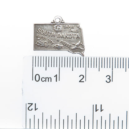 MAISELS INDIAN TRADING Sterling Silver Vintage South Dakota Mini Charm Pendant
