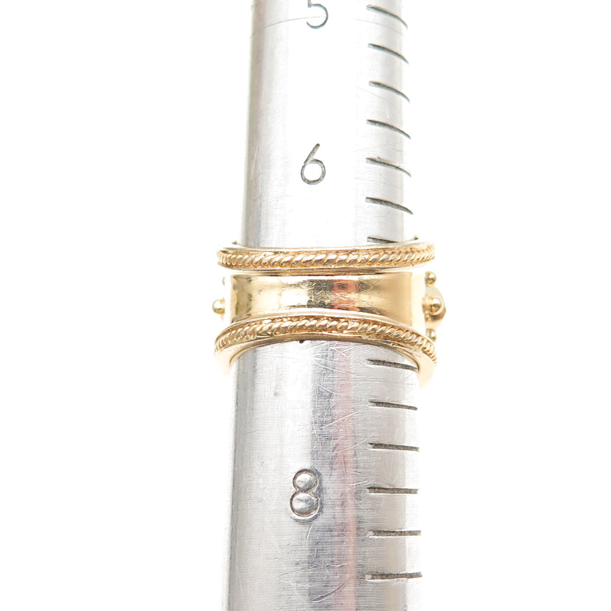 Michael Drechsler Sterling Gold Plated Tourmaline Aquamarine & Topaz Ring Size 7