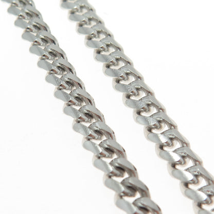 925 Sterling Silver Italy Cuban Chain Necklace 16"
