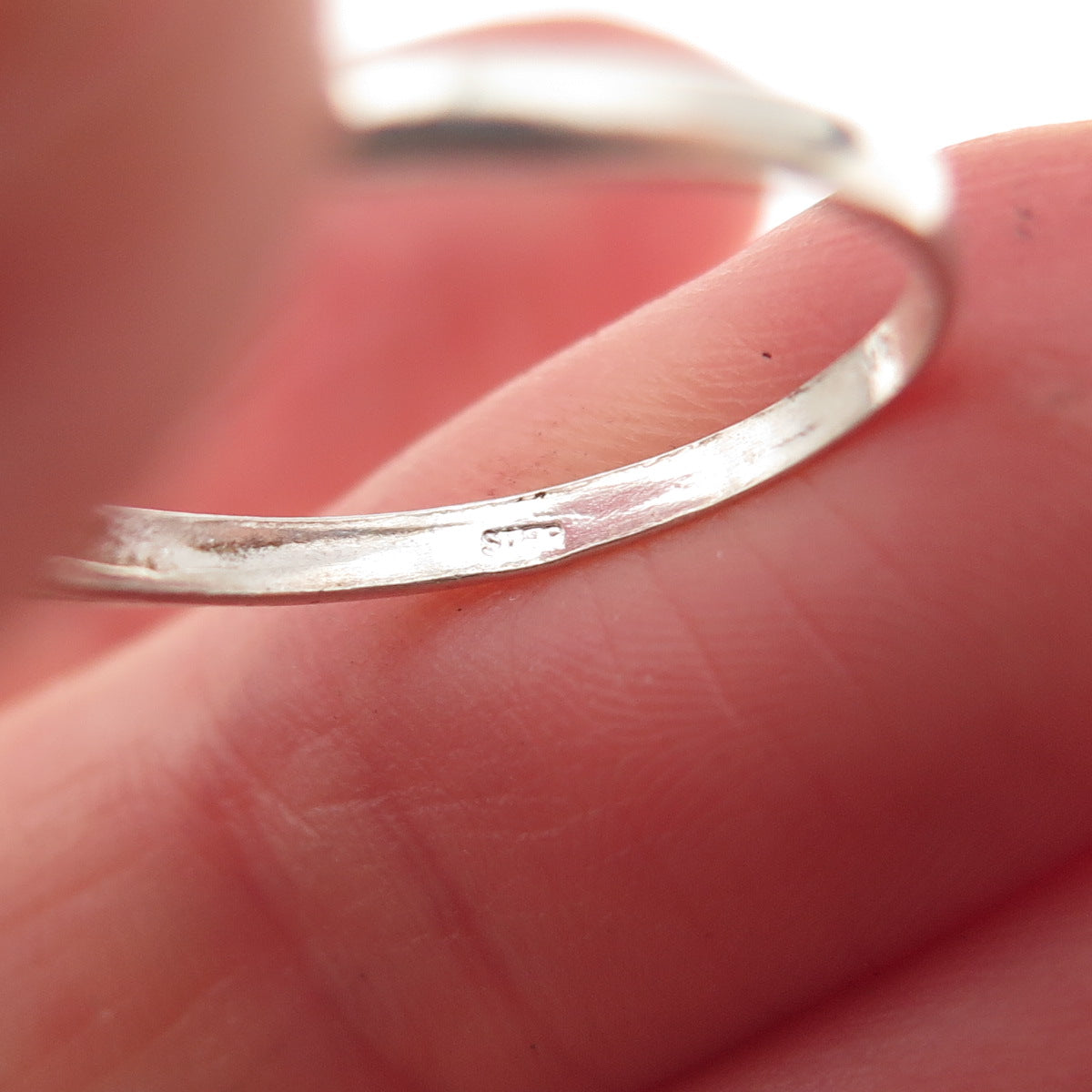 925 Sterling Silver Vintage Modernist Oxidized Ring Size 5.5