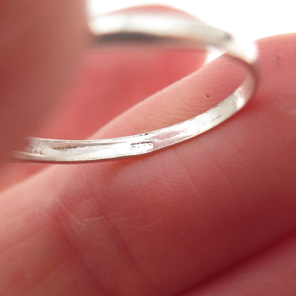 925 Sterling Silver Vintage Modernist Oxidized Ring Size 5.5