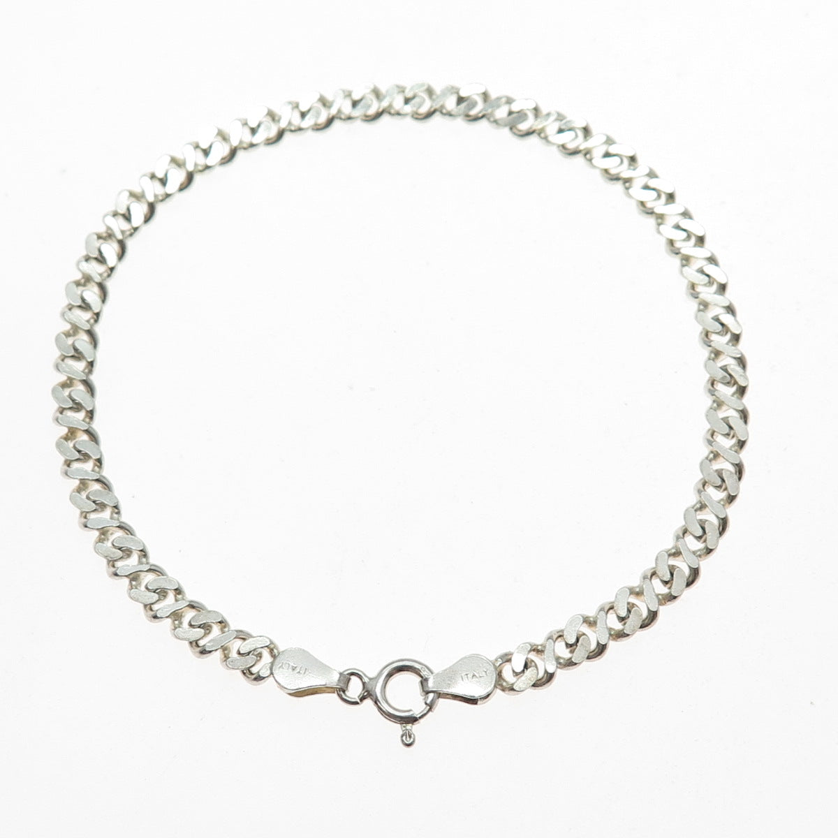 925 Sterling Silver Vintage Italy Infinity Link Bracelet 7.75"