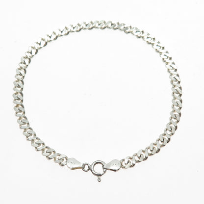 925 Sterling Silver Vintage Italy Infinity Link Bracelet 7.75"