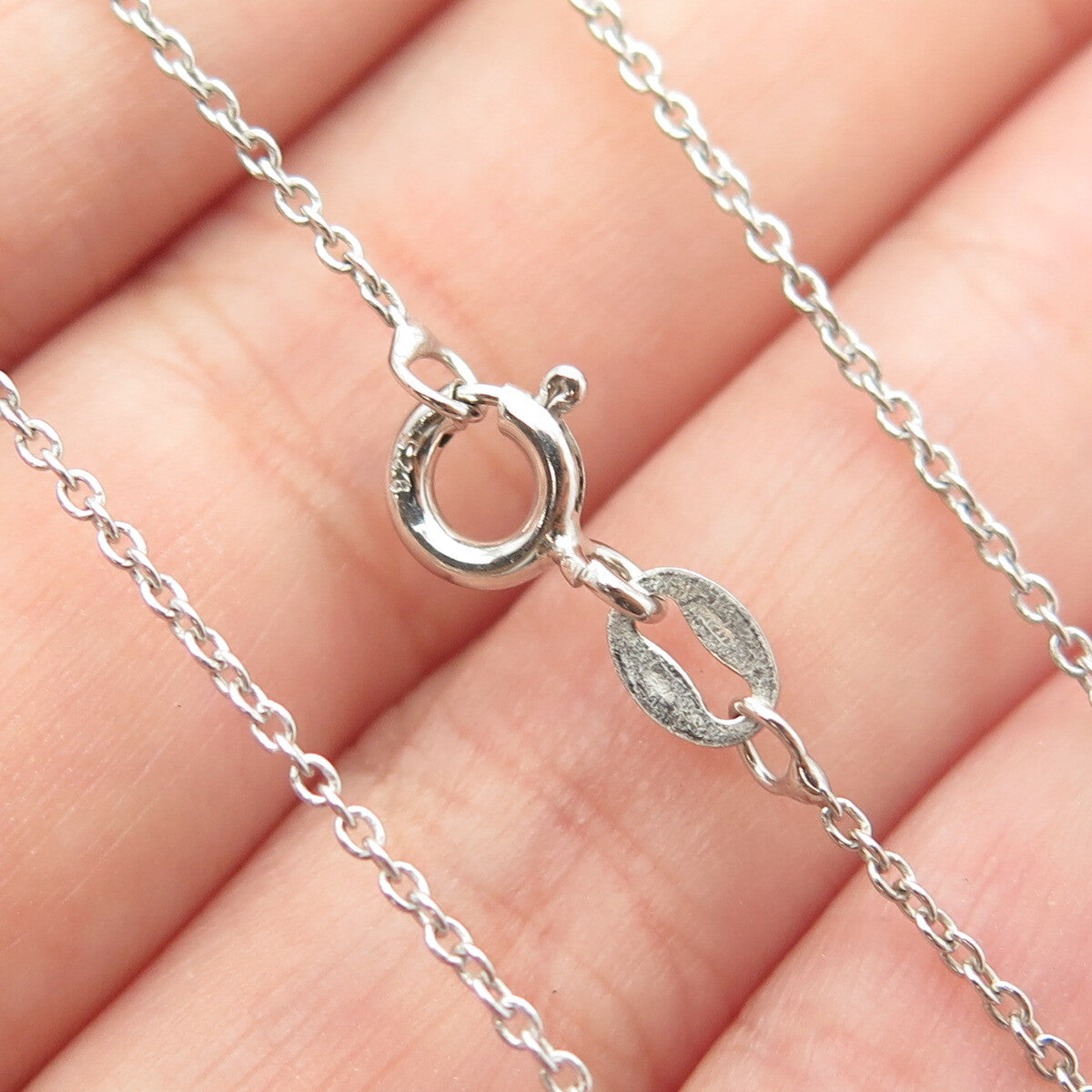 925 Sterling Silver Italy Round-Cut C Z Sparkle Cross Cable Chain Necklace 16"