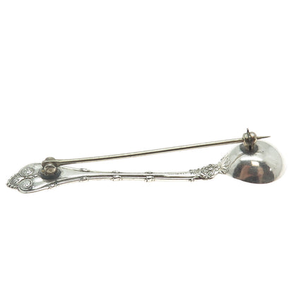 WHITING MFG CO. 925 Sterling Silver Antique 1892 Empire Salt Spices Spoon Brooch