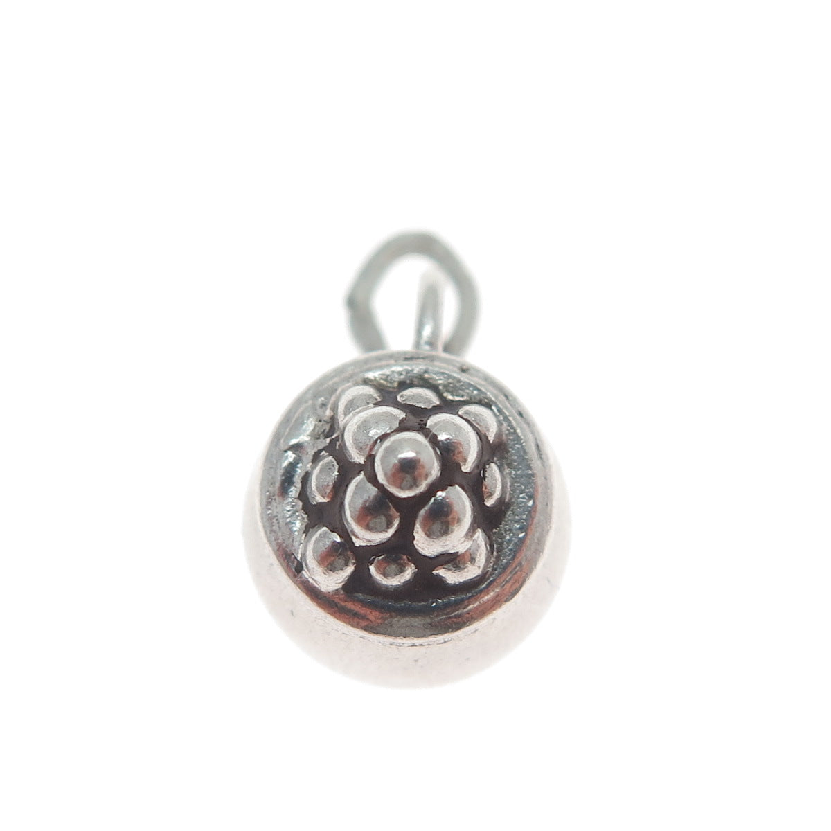 925 Sterling Silver Vintage Fruit Cup Minimalist 3D Charm Pendant