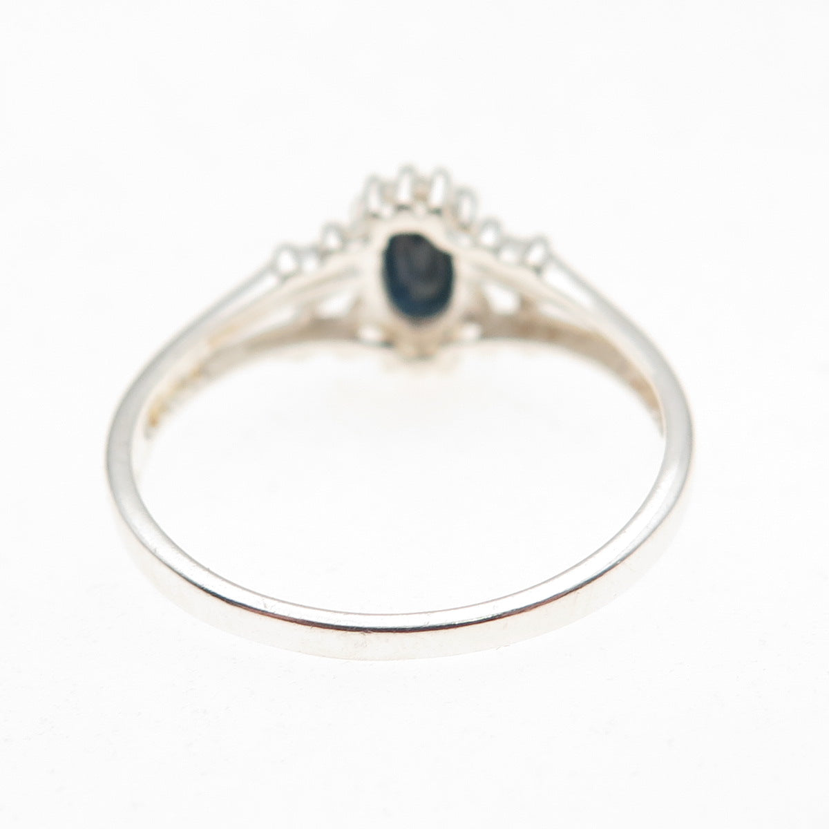 Avon RJ Graziano 925 Sterling Silver Vintage Real Oval-Cut Sapphire Ring Size 9