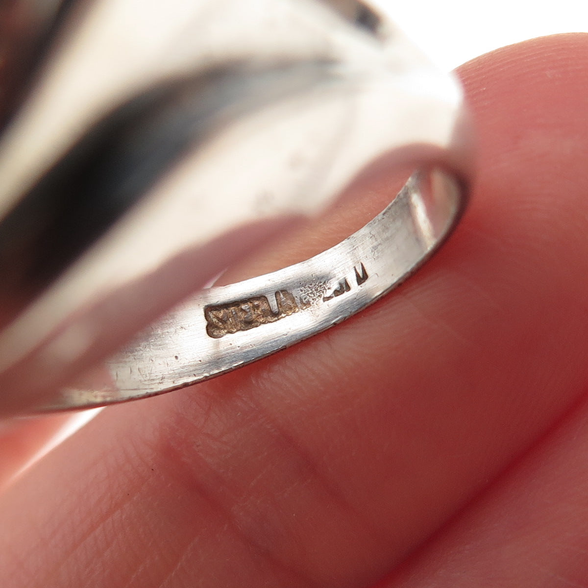 Joseph Esposito 925 Sterling Silver Vintage C Z Modernist Teardrop Ring Size 7